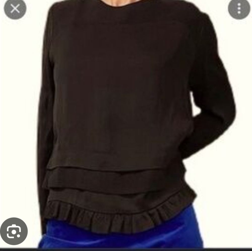 Kate Spade ruffle hem top Sz M